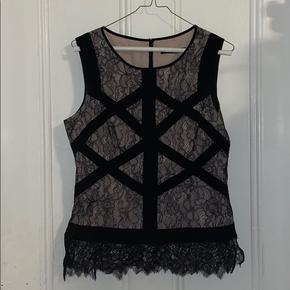 Lace embroidered tank